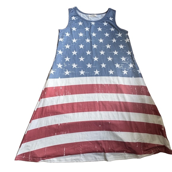 Spadehilll red white and blue sleeveless dress size small 4th of July - Picture 10 of 10